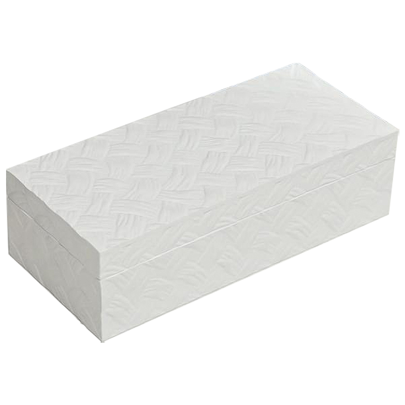 Шкатулка Weawing Wood White Box Белый Шкатулка Weawing Wood White Box Белый в Рязани | Loft Concept