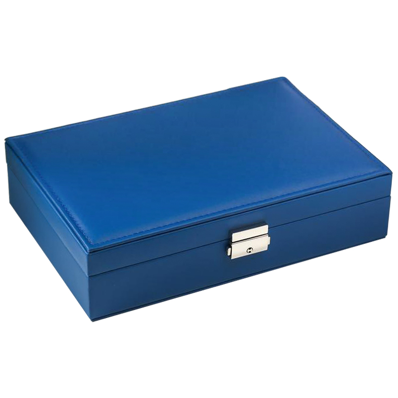 Шкатулка Mazarine Jewerly Organizer Box blue Синий Шкатулка Mazarine Jewerly Organizer Box blue Синий в Рязани | Loft Concept