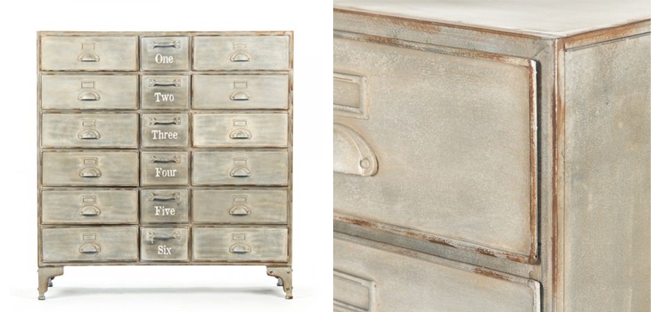 Комод металлический в стиле лофт Oscar Drawer Cabinet Комод металлический в стиле лофт Oscar Drawer Cabinet - Loft-Concept в Рязани
