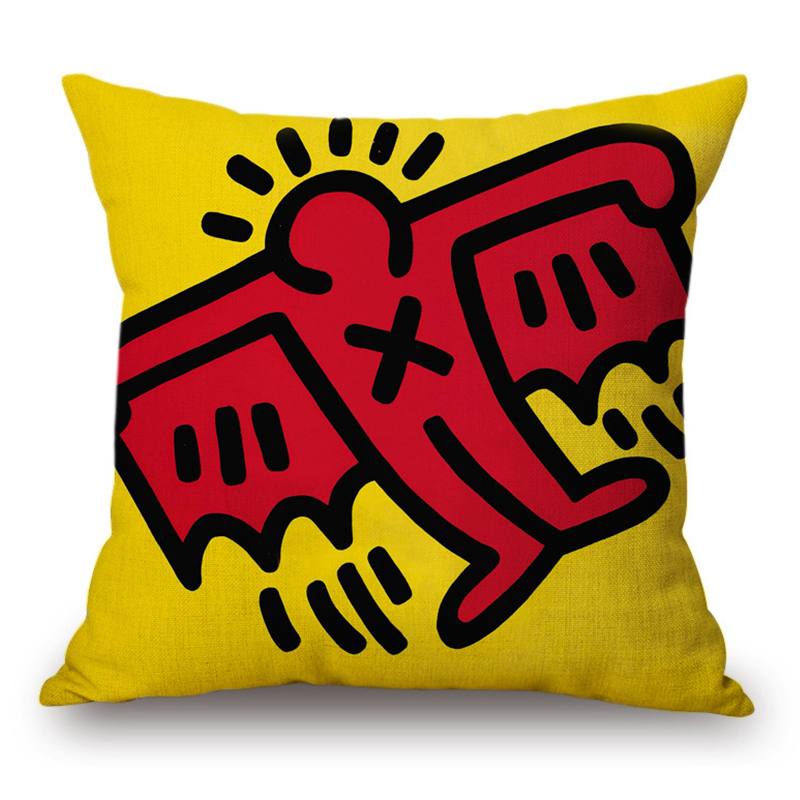 Подушка Keith Haring 18 Мульти Подушка Keith Haring 18 Мульти в Рязани | Loft Concept