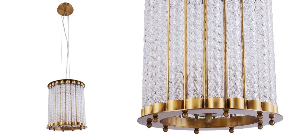 Люстра Glass Spirals Cylinder Люстра Glass Spirals Cylinder - Loft-Concept в Рязани