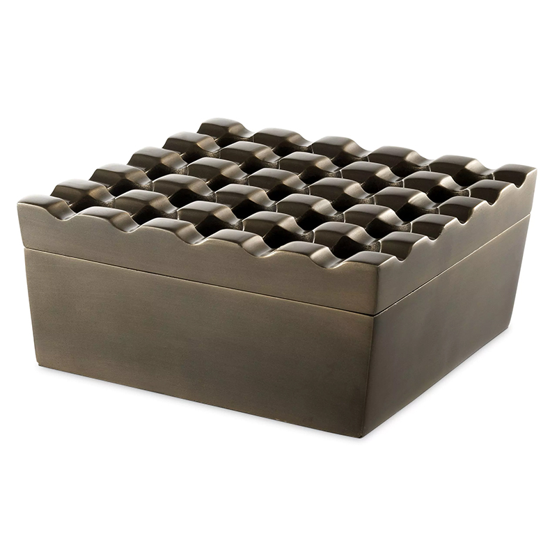 Пепельница Eichholtz Ashtray Deluxe Винтажная латунь Пепельница Eichholtz Ashtray Deluxe Винтажная латунь в Рязани | Loft Concept
