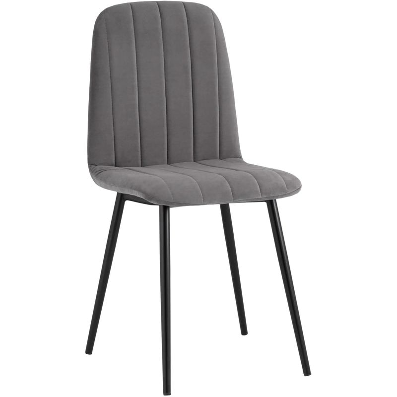 Стул Easy Chair Велюр Темно-Серый цвет Серый Черный Стул Easy Chair Велюр Темно-Серый цвет Серый Черный в Рязани | Loft Concept