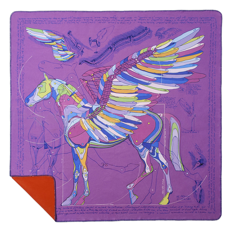 Плед Hermes Pegasus Purple Plaid Мульти Лиловый Плед Hermes Pegasus Purple Plaid Мульти Лиловый в Рязани | Loft Concept