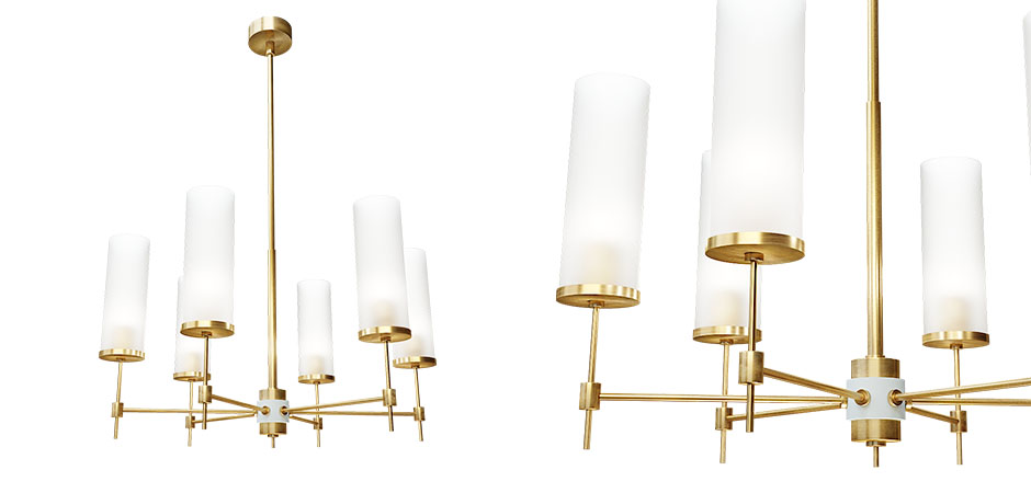 Люстра Дизайнерская Candle Holder из Сатинированной Латуни Люстра Дизайнерская Candle Holder из Сатинированной Латуни - Loft-Concept в Рязани