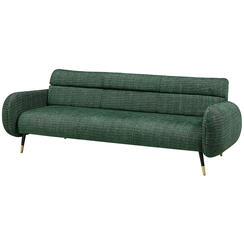 Диван Hebert Green Sofa L Зеленый Зеленый Черный Латунь Диван Hebert Green Sofa L Зеленый Зеленый Черный Латунь в Рязани | Loft Concept
