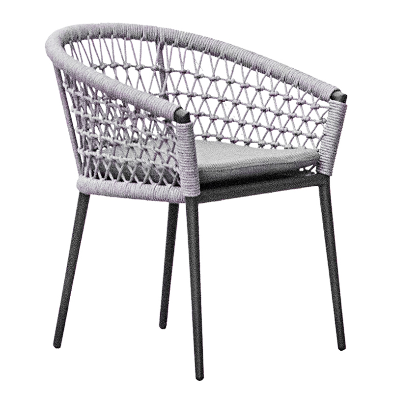 Стул Niels Outdoor Chair Серый Черный в Рязани | Loft Concept 