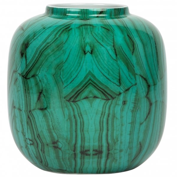 Ваза Malachite Vase Low Малахит Ваза Malachite Vase Low Малахит в Рязани | Loft Concept