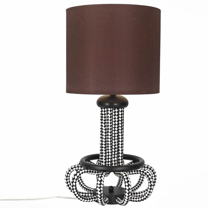 Дизайнерская Настольная лампа Belcalis table lamp Черно-белый Коричневый Дизайнерская Настольная лампа Belcalis table lamp Черно-белый Коричневый в Рязани | Loft Concept