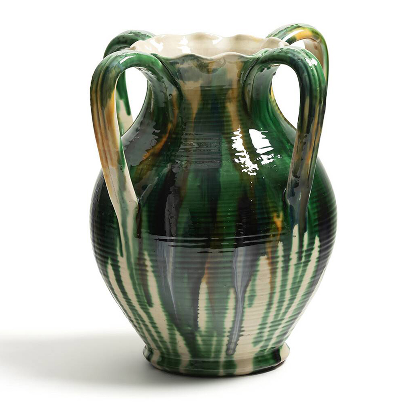 Ваза Faience Vase III Белый Зеленый Желтый Синий Ваза Faience Vase III Белый Зеленый Желтый Синий в Рязани | Loft Concept