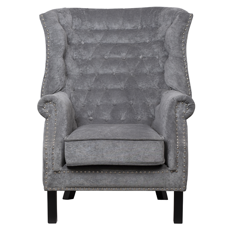 Кресло Charlie Armchair grey velour Серый Кресло Charlie Armchair grey velour Серый в Рязани | Loft Concept