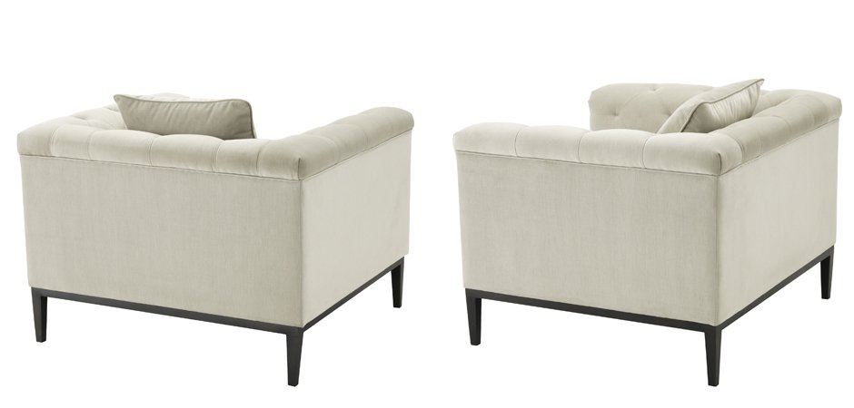 Кресло Eichholtz Chair Cesare Pebble grey Кресло Eichholtz Chair Cesare Pebble grey - Loft-Concept в Рязани