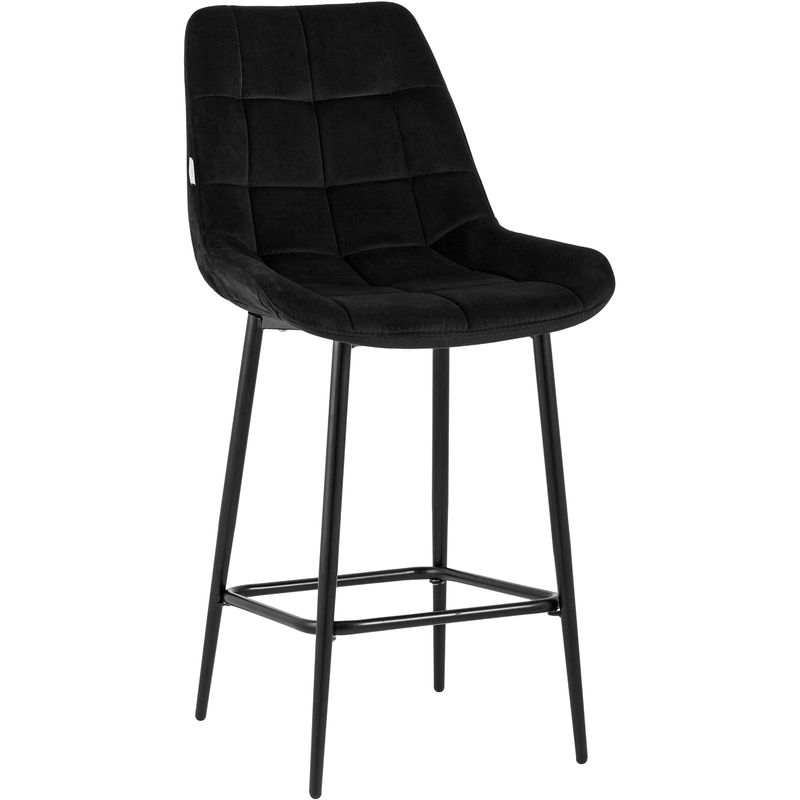 Стул Полубарный NANCY Chair посадка 65 см Черный Велюр Черный Стул Полубарный NANCY Chair посадка 65 см Черный Велюр Черный в Рязани | Loft Concept