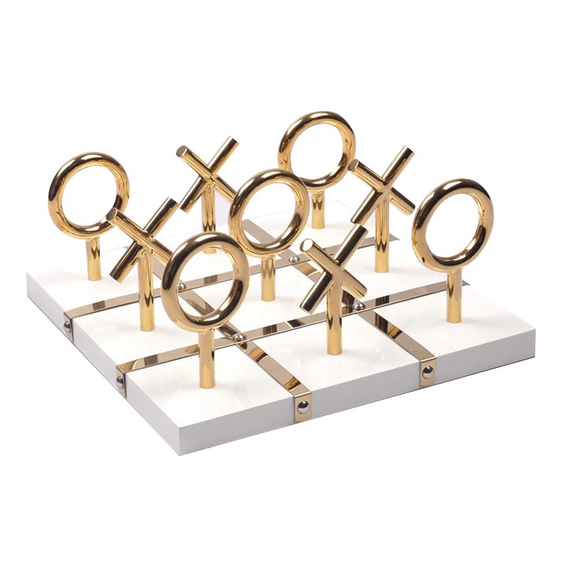Игра Tic-tac-toe white Белый Глянцевое золото Игра Tic-tac-toe white Белый Глянцевое золото в Рязани | Loft Concept