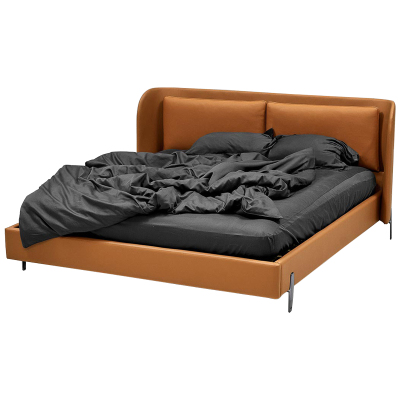 Кровать с закругленным изголовьем и подушками Flores Bed Карамель Кровать с закругленным изголовьем и подушками Flores Bed Карамель в Рязани | Loft Concept