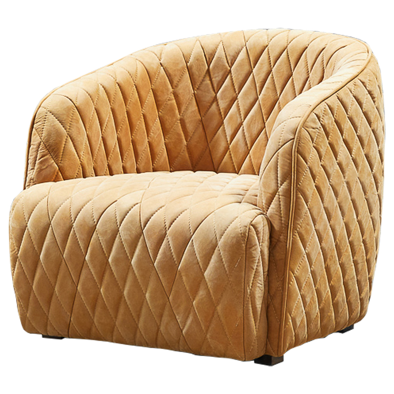 Кресло Rhombuses Upholstery Armchair Milk Caramel Карамель Коричневый Кресло Rhombuses Upholstery Armchair Milk Caramel Карамель Коричневый в Рязани | Loft Concept