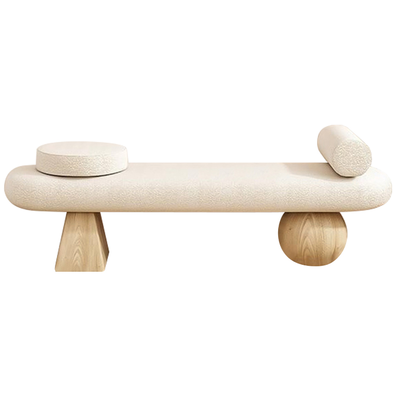 Банкетка Hollie Wooden Forms Bench Бежевый Древесина Банкетка Hollie Wooden Forms Bench Бежевый Древесина в Рязани | Loft Concept