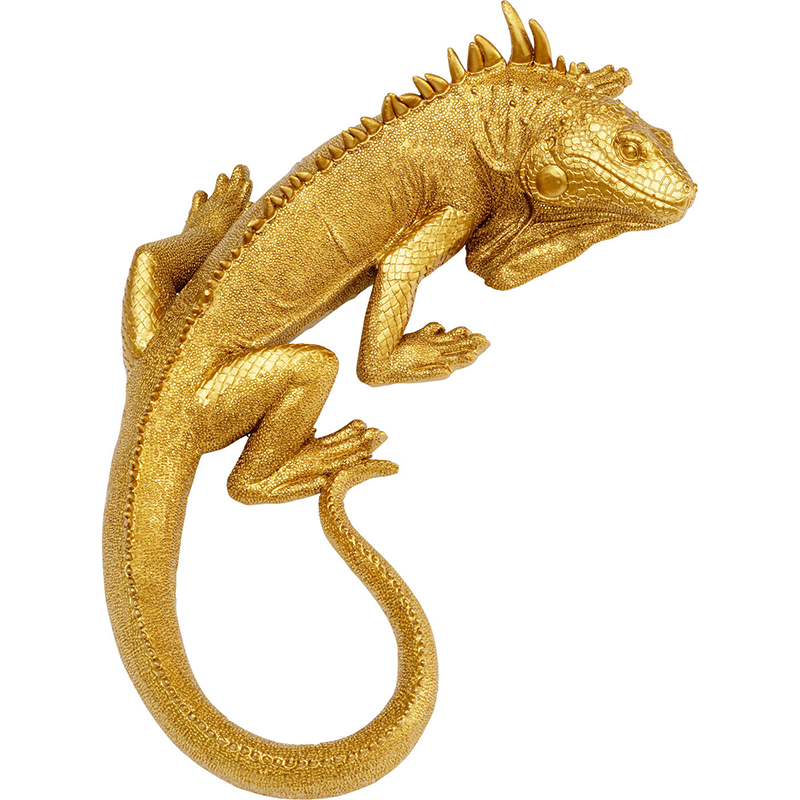 Настенный декор в виде золотой ящерицы Golden Lizard Золотой Настенный декор в виде золотой ящерицы Golden Lizard Золотой в Рязани | Loft Concept