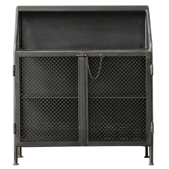 Бар металлический в стиле Лофт Vintage French Factory Bar Cart Черный Бар металлический в стиле Лофт Vintage French Factory Bar Cart Черный в Рязани | Loft Concept