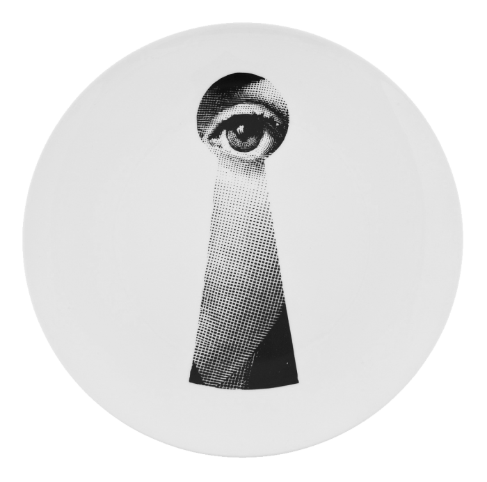 Декоративная тарелка Fornasetti 014 Черный в Рязани | Loft Concept 