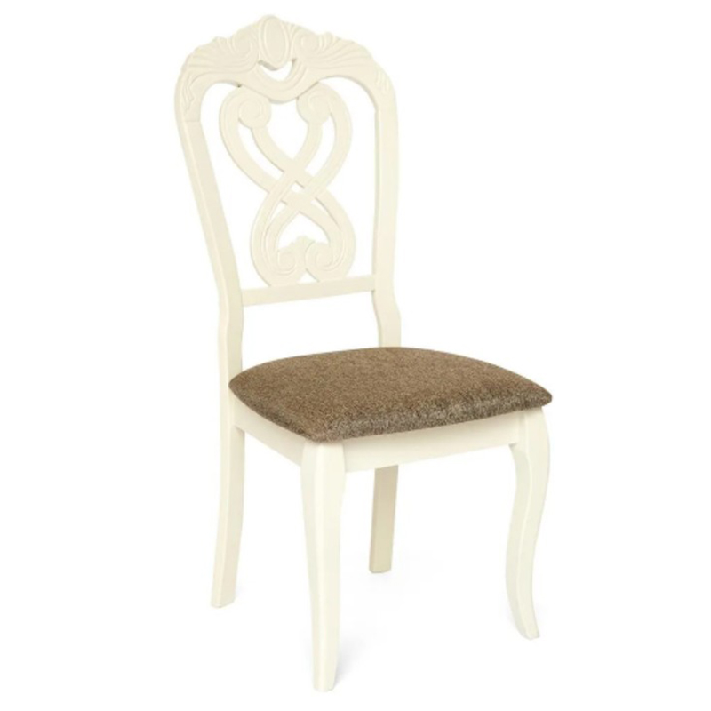 Стул Viktoria Chair Белый Коричневый Стул Viktoria Chair Белый Коричневый в Рязани | Loft Concept