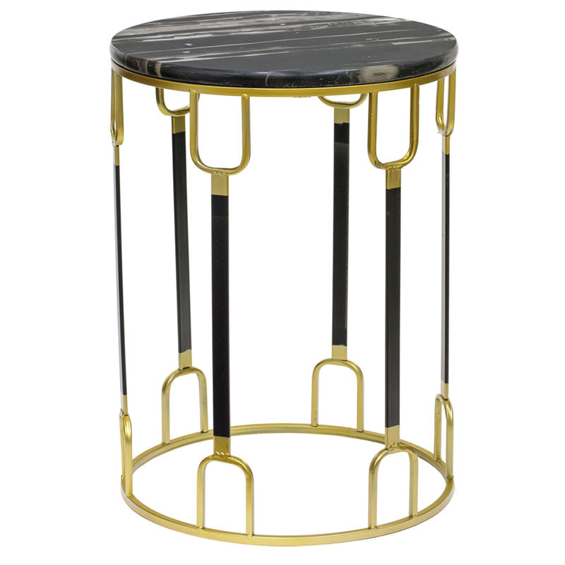 Приставной стол Dorius Side Table black marble high Латунь Черный Черный Мрамор Nero Приставной стол Dorius Side Table black marble high Латунь Черный Черный Мрамор Nero в Рязани | Loft Concept