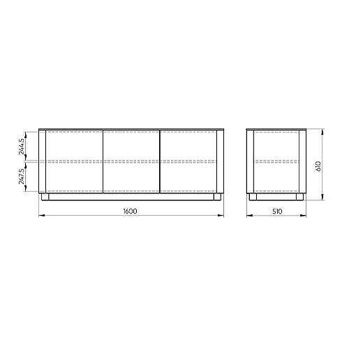 Тумба серо-бежевая с 3-мя дверцами Tammi  в Рязани