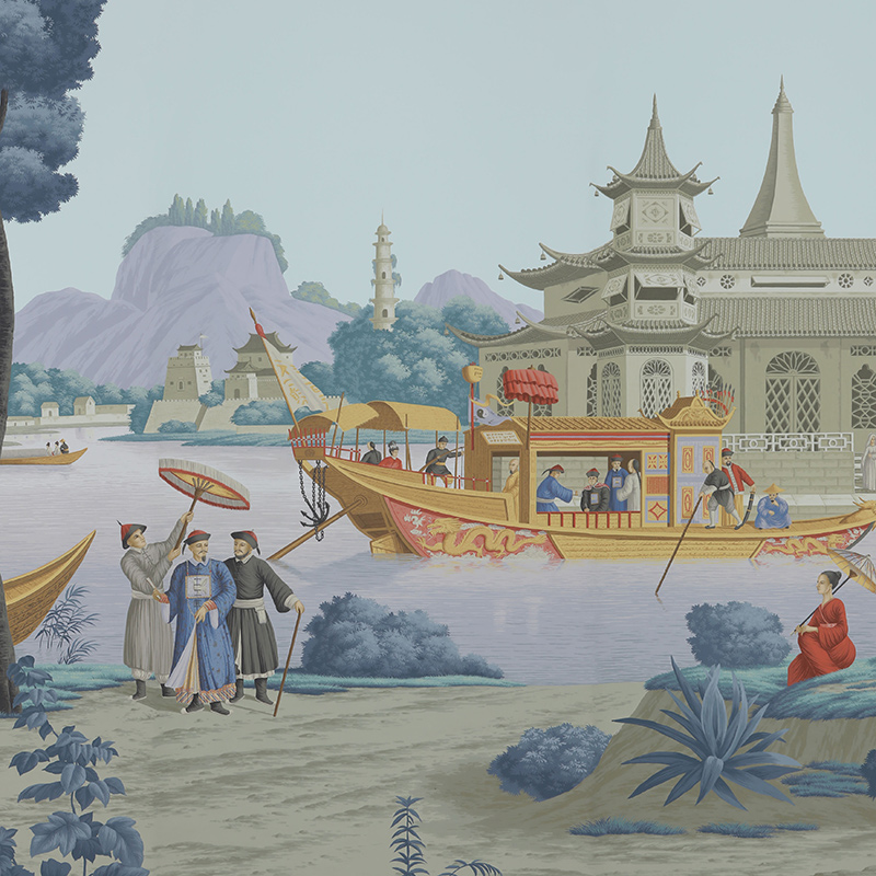 Обои ручная роспись Procession Chinoise Charvet on scenic paper Обои ручная роспись Procession Chinoise Charvet on scenic paper в Рязани | Loft Concept