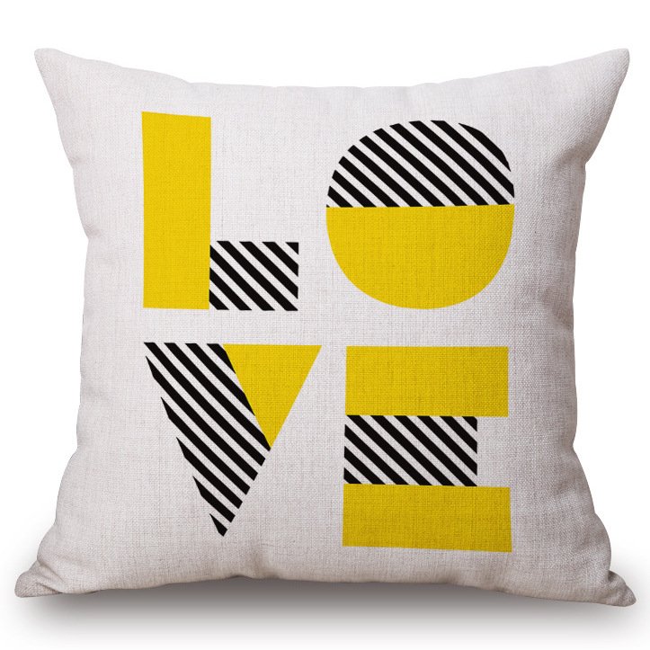Декоративная подушка Yellow Love Декоративная подушка Yellow Love в Рязани | Loft Concept