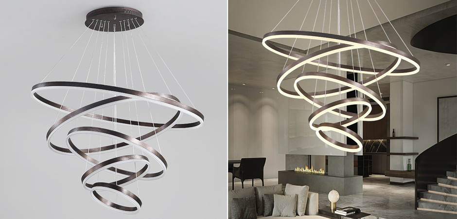 Люстра Ribbon Circles Chandelier Люстра Ribbon Circles Chandelier - Loft-Concept в Рязани