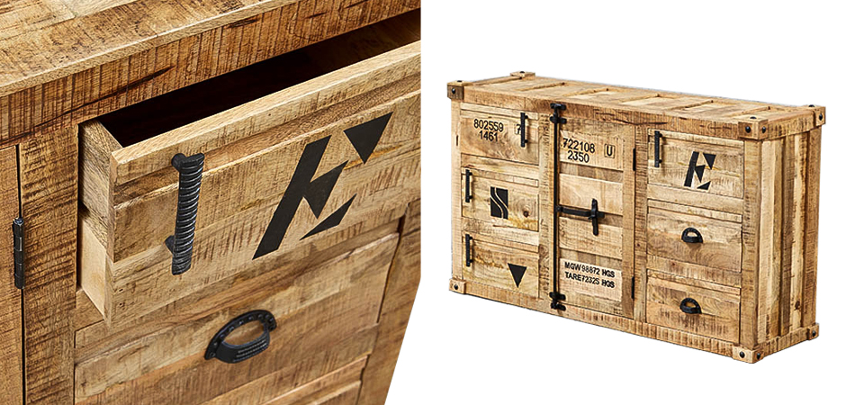 Комод деревянный в стиле Лофт Wooden Loft Box Commode Комод деревянный в стиле Лофт Wooden Loft Box Commode - Loft-Concept в Рязани