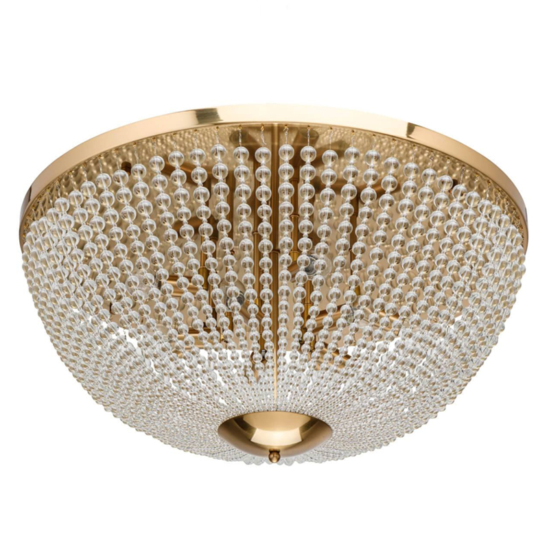 Потолочный светильник Virginia Clear Beads ceiling Gold L Золотой Прозрачное Стекло Потолочный светильник Virginia Clear Beads ceiling Gold L Золотой Прозрачное Стекло в Рязани | Loft Concept