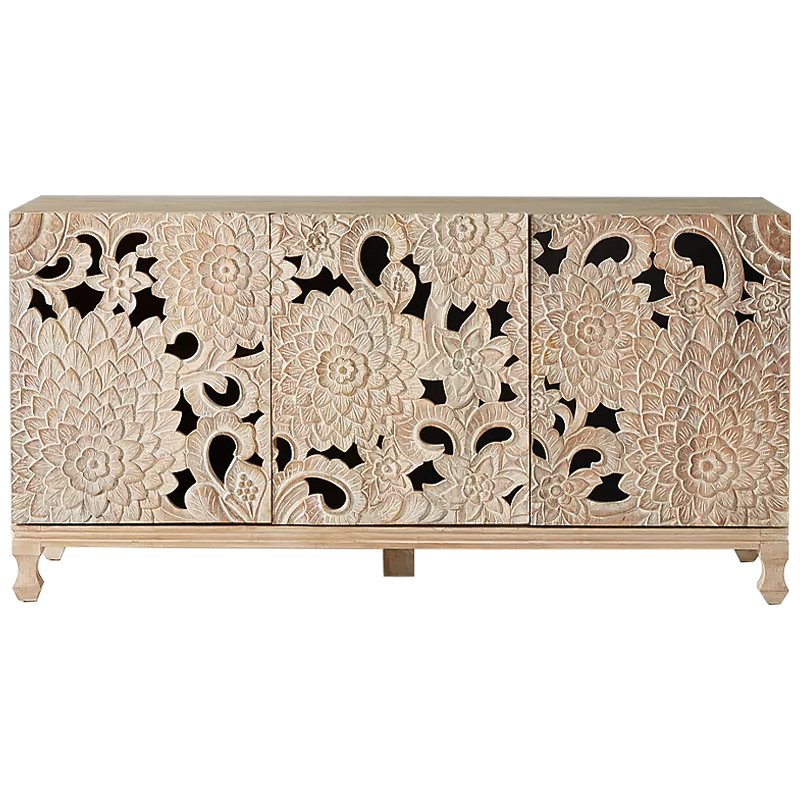Буфет Handcarved Lotus Media Console Древесина в Рязани | Loft Concept 