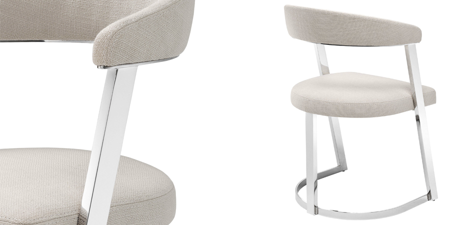 Стул Eichholtz Dining Chair Dexter Nickel Стул Eichholtz Dining Chair Dexter Nickel - Loft-Concept в Рязани