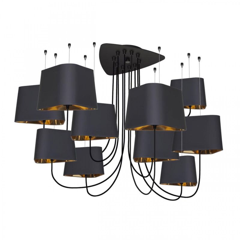 Люстра Designheure Lighting Black Grand Nuage10 плафонов Черный Золотой Люстра Designheure Lighting Black Grand Nuage10 плафонов Черный Золотой в Рязани | Loft Concept