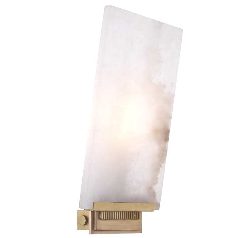 Бра Eichholtz Wall Lamp Mantra Латунь Античная полированная Белый в Рязани | Loft Concept 