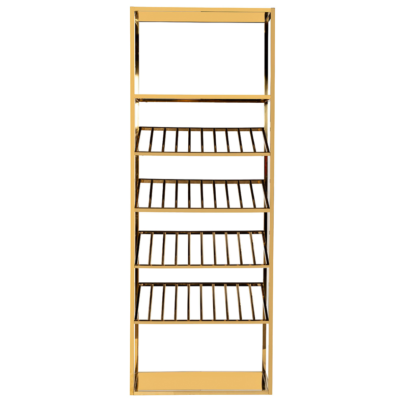 Стеллаж для хранения вина Raul Rack Gold Глянцевое золото Стеллаж для хранения вина Raul Rack Gold Глянцевое золото в Рязани | Loft Concept