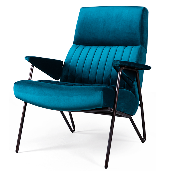 Кресло Solonar blue Синий Черный Кресло Solonar blue Синий Черный в Рязани | Loft Concept