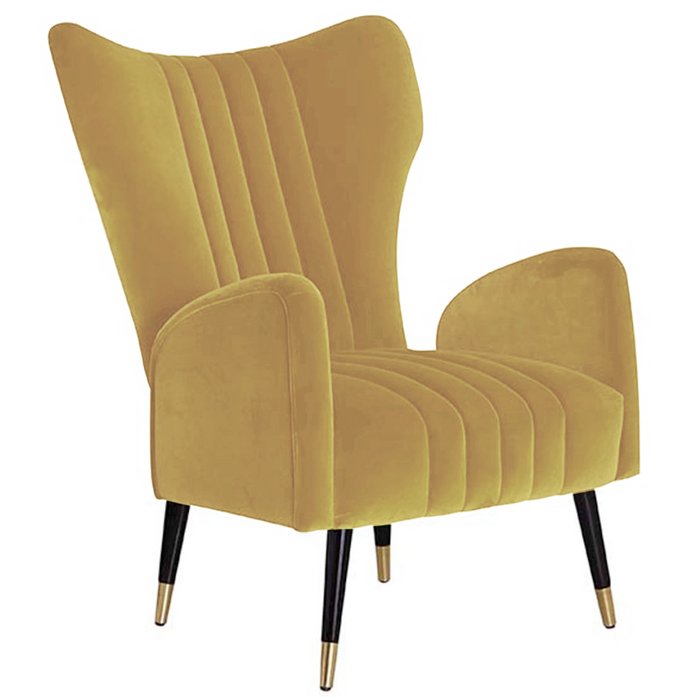 Кресло plant-collections Drummond Armchairs Gold Velvet Желтый Кресло plant-collections Drummond Armchairs Gold Velvet Желтый в Рязани | Loft Concept