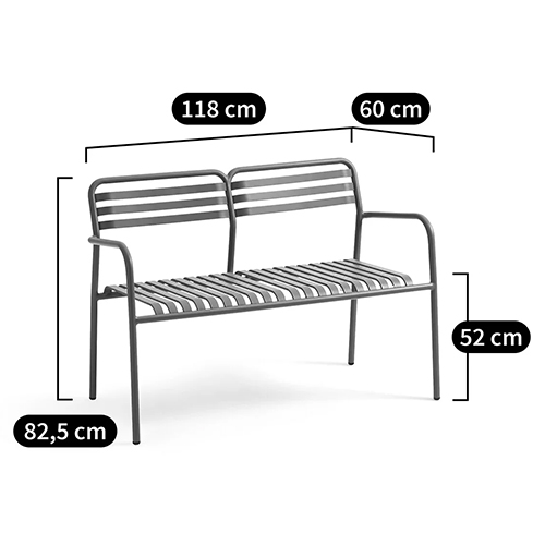 Скамья из алюминия Mack Metal Bench Black Скамья из алюминия Mack Metal Bench Black в Рязани