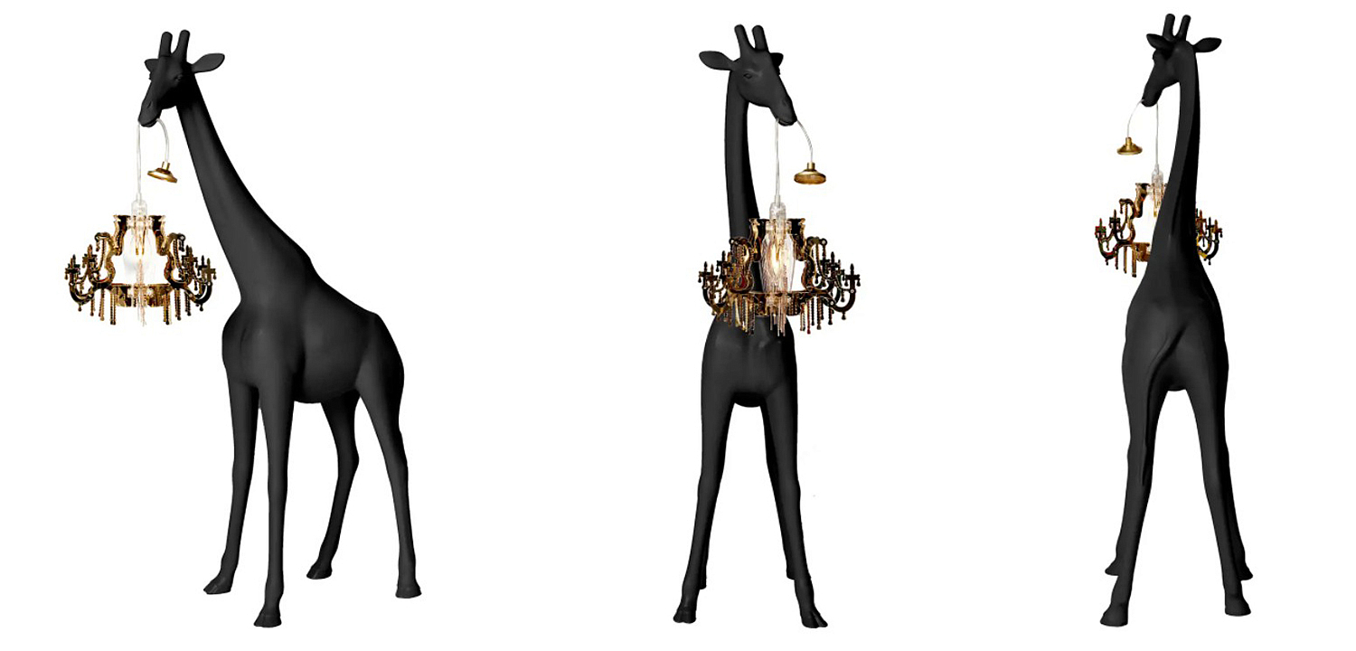 Настольная лампа черный жираф Black Giraffe Table Lamp Настольная лампа черный жираф Black Giraffe Table Lamp - Loft-Concept в Рязани