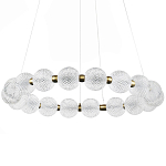 Светодиодная кольцевая люстра с круглыми плафонами Crystal Globule Chandelier варинант исполнения - 1 | Loft Concept в Рязани