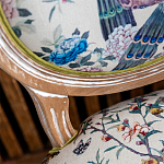 Барный стул из массива бука с изображением птиц и цветов  Beige Green Chinoiserie Garden Chair варинант исполнения - 5 | Loft Concept в Рязани