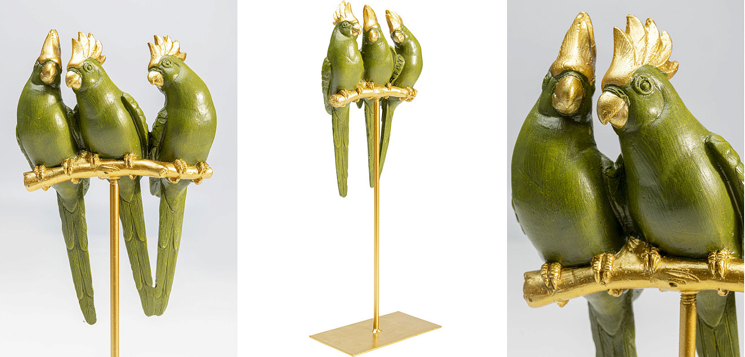 Статуэтка Three Green Parrots Статуэтка Three Green Parrots - Loft-Concept в Рязани