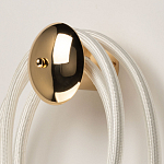 Бра с круглым золотистым основанием и белыми изогнутыми световыми линиями Luke Lampco Tracer Lamp варинант исполнения - 3 | Loft Concept в Рязани