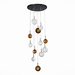 Люстра светодиодная с сферическими стеклянными плафонами Splatter варинант исполнения - 6 | Loft Concept в Рязани