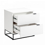 Тумба прикроватная белая с ящиками Strict Lines варинант исполнения - 3 | Loft Concept в Рязани