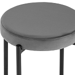 Табурет с мягким круглым сиденьем RIO Grey варинант исполнения - 4 | Loft Concept в Рязани