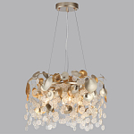 Люстра с декоративными подвесками из прозрачного стекла в форме монеток FAIRYTREE Light варинант исполнения - 4 | Loft Concept в Рязани