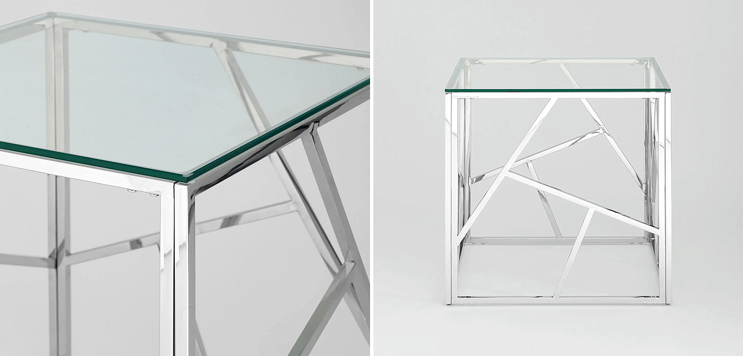 Стол приставной Geometry Serene Phoenix Silver Стол приставной Geometry Serene Phoenix Silver - Loft-Concept в Рязани